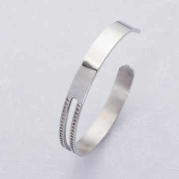 Baza bransoleteki ze stali chirurgicznej w kolorze srebrnym 16-20cm