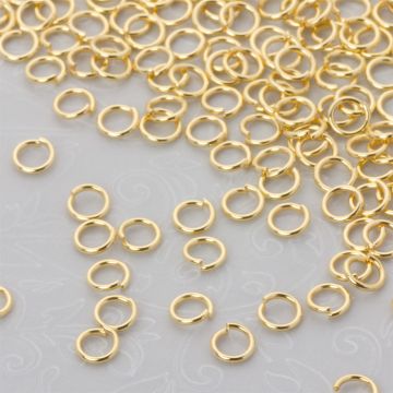 Kółeczka zaciskowe ze stali chirurgicznej w kolorze złotym 5x0,8mm PVD