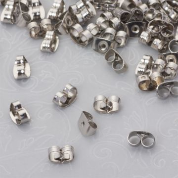 Baranki zwykłe ze stali chirurgicznej w kolorze srebrnym 4x6mm