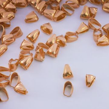 Krawatka wypukła ze stali chirurgicznej w kolorze złotym 6.5x9,5mm