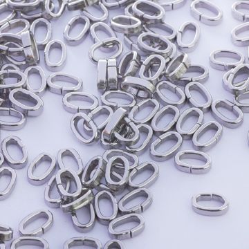 Krawatka prosta owal ze stali chirurgicznej w kolorze srebrnym 2,5x12,5mm