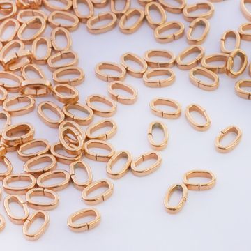 Krawatka prosta owal ze stali chirurgicznej w kolorze złotym 2,5x12,5mm