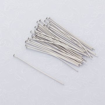 Szpilki z płaską główką ze stali chirurgicznej w kolorze srebrnym 40x0,7mm