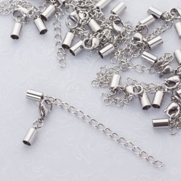 Zapięcia w zestawie ze stali chirurgicznej w kolorze srebrnym 3mm