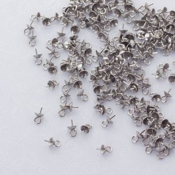 Krawatka do wklejania ze stali chirurgicznej w kolorze srebrnym 8mm