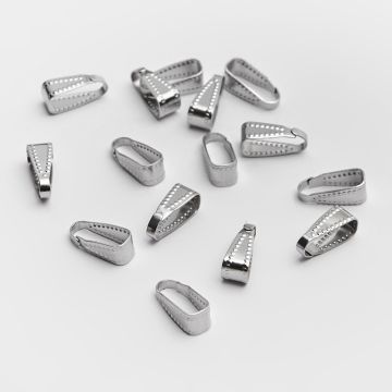 Krawatka w kropeczki ze stali chirurgicznej w kolorze srebrnym 11mm