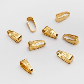 Krawatka w kropeczki ze stali chirurgicznej w kolorze złotym 11mm