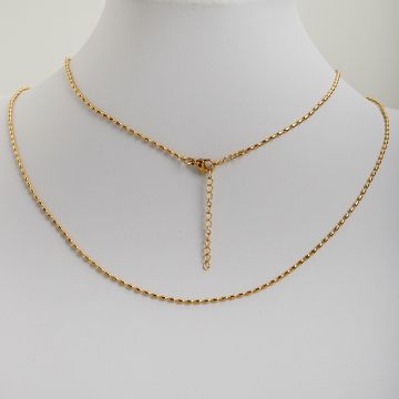 Łańcuszek ze stali chirurgicznej jajeczka w kolorze złotym 50cm