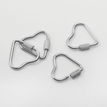 Zapięcie ze stali chirurgicznej serce 23x24mm