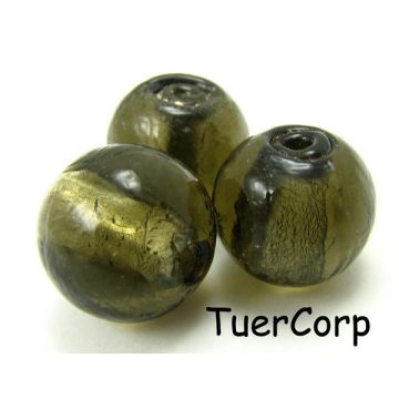 Szkło weneckie kulka czarny diament 14mm