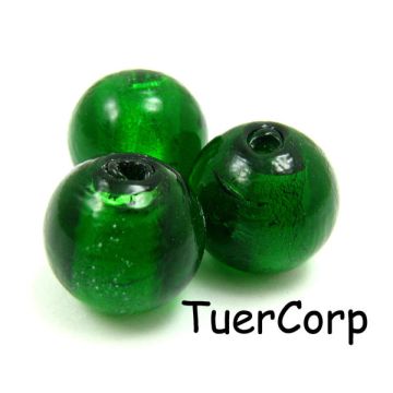 Szkło weneckie kulka zielona 14mm