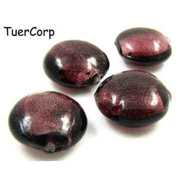 Szkło weneckie krążek wrzosowy 20mm