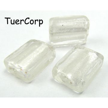 Szkło weneckie prostokąt kryształowy 12x18mm