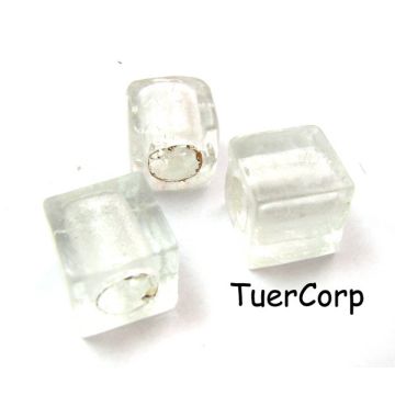 Szkło weneckie kostka kryształ 15mm