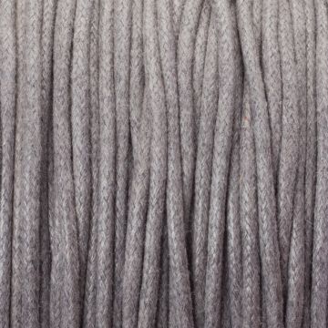 Sznurek bawełniany woskowany szary 2mm