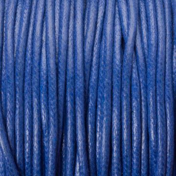 Sznurek bawełniany woskowany niebieski 2mm