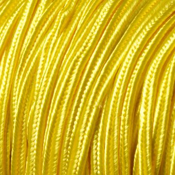 Sznurek pleciony do sutaszu kanarkowy 3mm