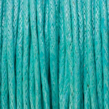 Sznurek bawełniany woskowany miętowy 1mm