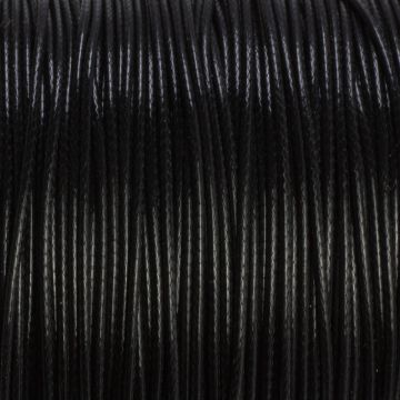 Sznurek powlekany czarny 1mm