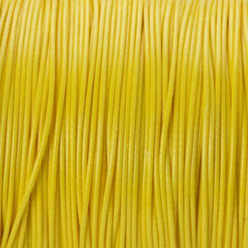 Sznurek powlekany żółty 1mm