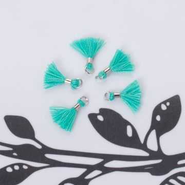 Mini chwosty w srebrnym okuciu morski 10mm