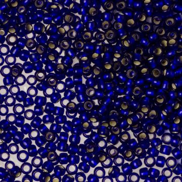 Koraliki TOHO Round 8/0 Silver-Lined Frosted Cobalt