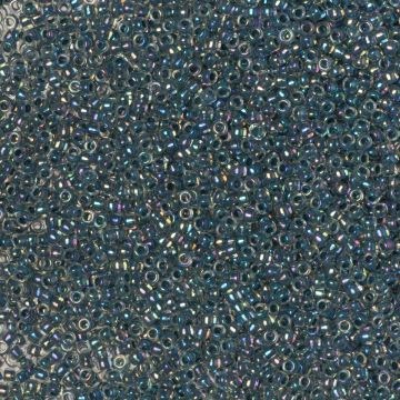 Koraliki TOHO Round 15/0 Inside-Color Rainbow Crystal/Montana Blue Lined
