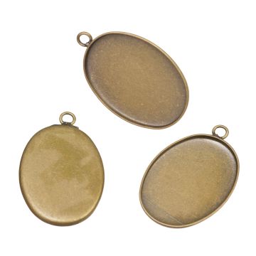 Baza zawieszki do wklejania kaboszonów antyczna 26x14mm