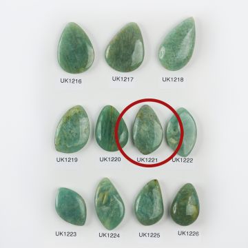 Amazonit kaboszon wypukły 36mm