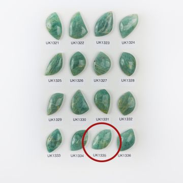 Amazonit kaboszon nieregularny 30,5mm