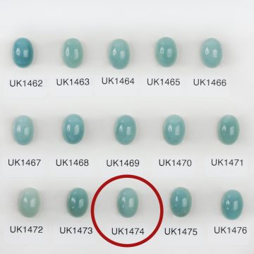 Amazonit kaboszon owal 14mm