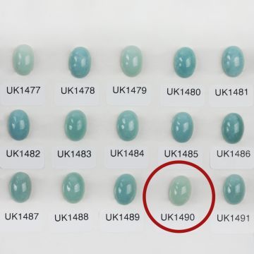 Amazonit kaboszon owal 14mm