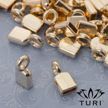 Końcówka do rzemieni w złotym kolorze 6.5x2.5mm