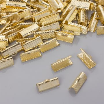 Końcówki zaciskowe szczęki w złotym kolorze 16x6mm