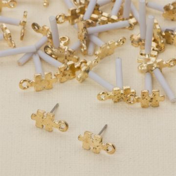 Kolczyki puzzle z oczkiem 13 mm
