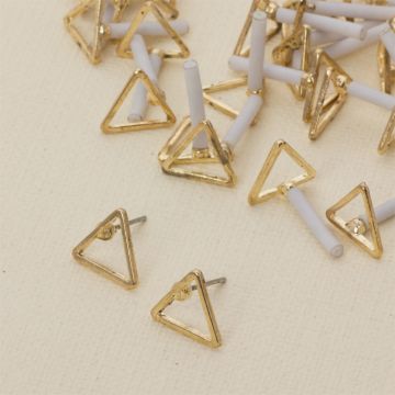 Kolczyki trójkąty wycięte 10 mm