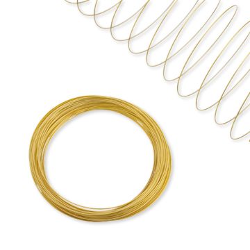 Drut pamięciowy nickiel free na bransoletkę złoty 6cm