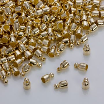 Drobne gładkie końcówki w kolorze złotym 3,5 mm