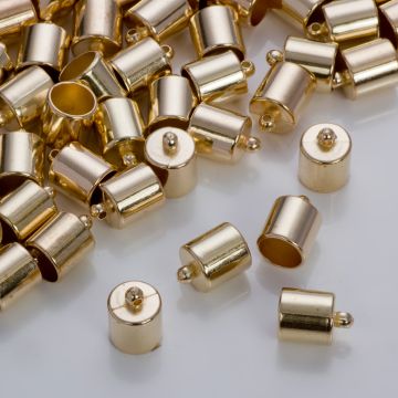 Gładkie końcówki w złotym kolorze 8,5mm