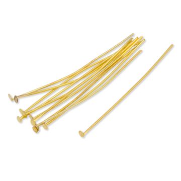 Szpilki z główką pozłacane 50x0,8mm