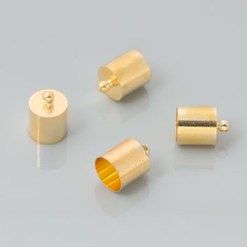 Końcówki do rzemieni light gold 9,5mm