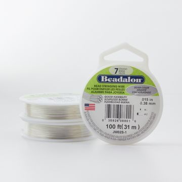 Beadalon linka powlekana 0.38mm silver color