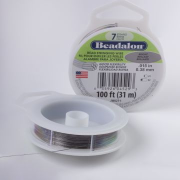 Beadalon linka powlekana 31m 0.38mm grey color