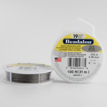 Beadalon linka powlekana 0.38mm grey color