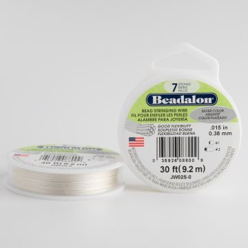 Linka stalowa siedmiostrunowa Beadalon srebrna 0,38mm