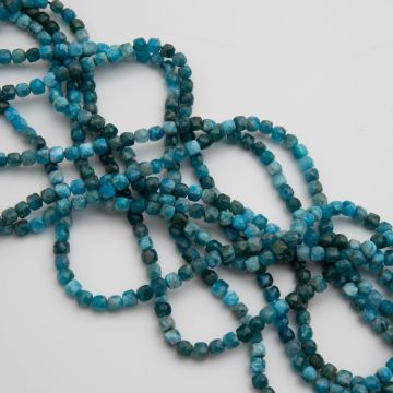 Apatyt kostka fasetowana 4x4mm