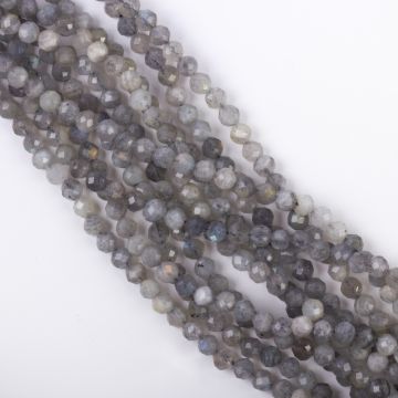 Labradoryt kulka fasetowana 4mm
