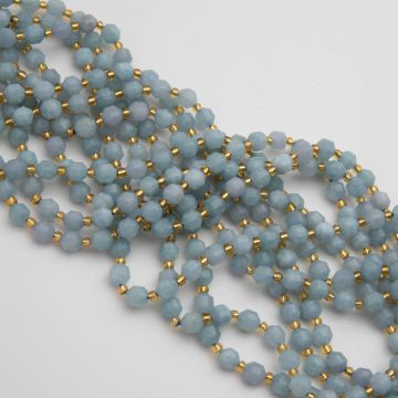 Akwamaryn baryłka fasetowana 6mm