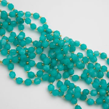 Amazonit baryłka fasetowana 8mm