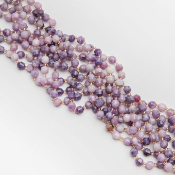 Sugilit baryłka fasetowana 8mm